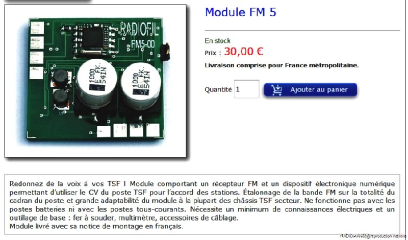 Modules radio FM/USB/BLUETOOTH